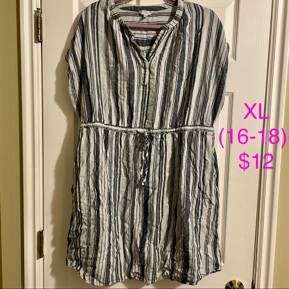 Cute Striped Summer Dress- Plus Size